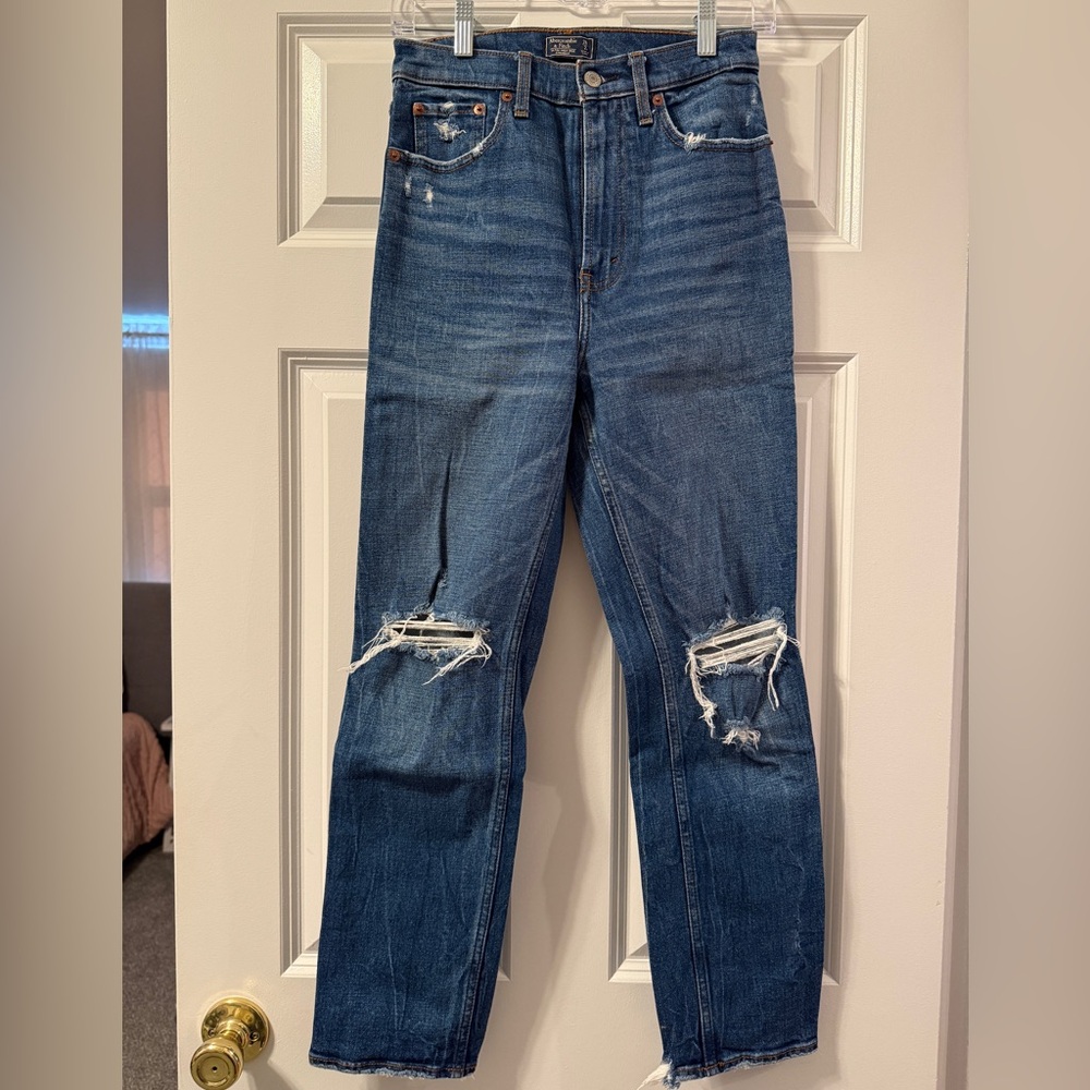 Abercrombie & Fitch Distressed Blue Jeans